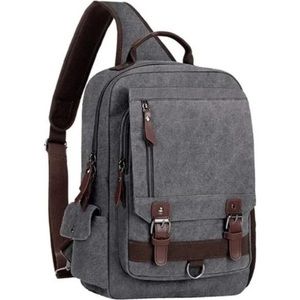 New Sling Bag for Men Sling Backpack Laptop Grey-15.6"